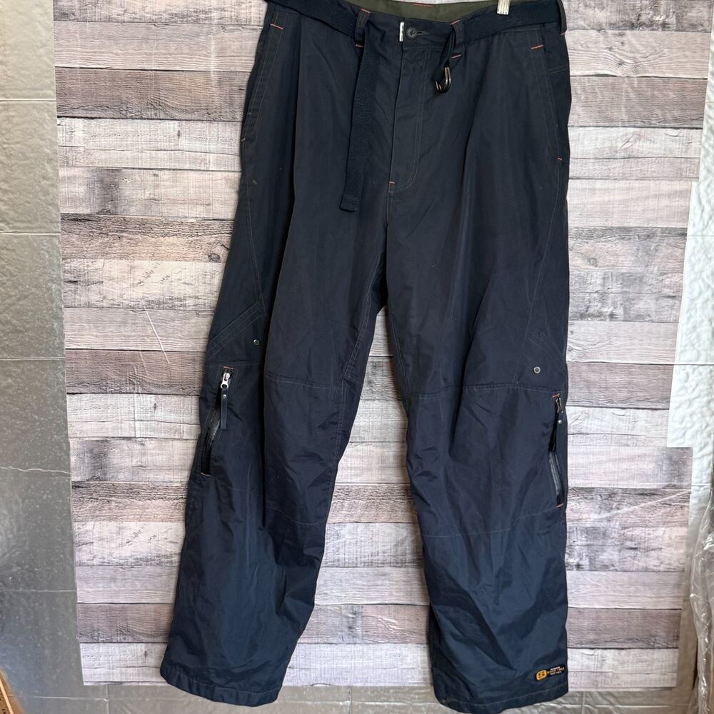 Vintage Sonoma Half Pipe Pants Men 36x32 Fleece Lined Cargo Baggy Skate Rave Y2K